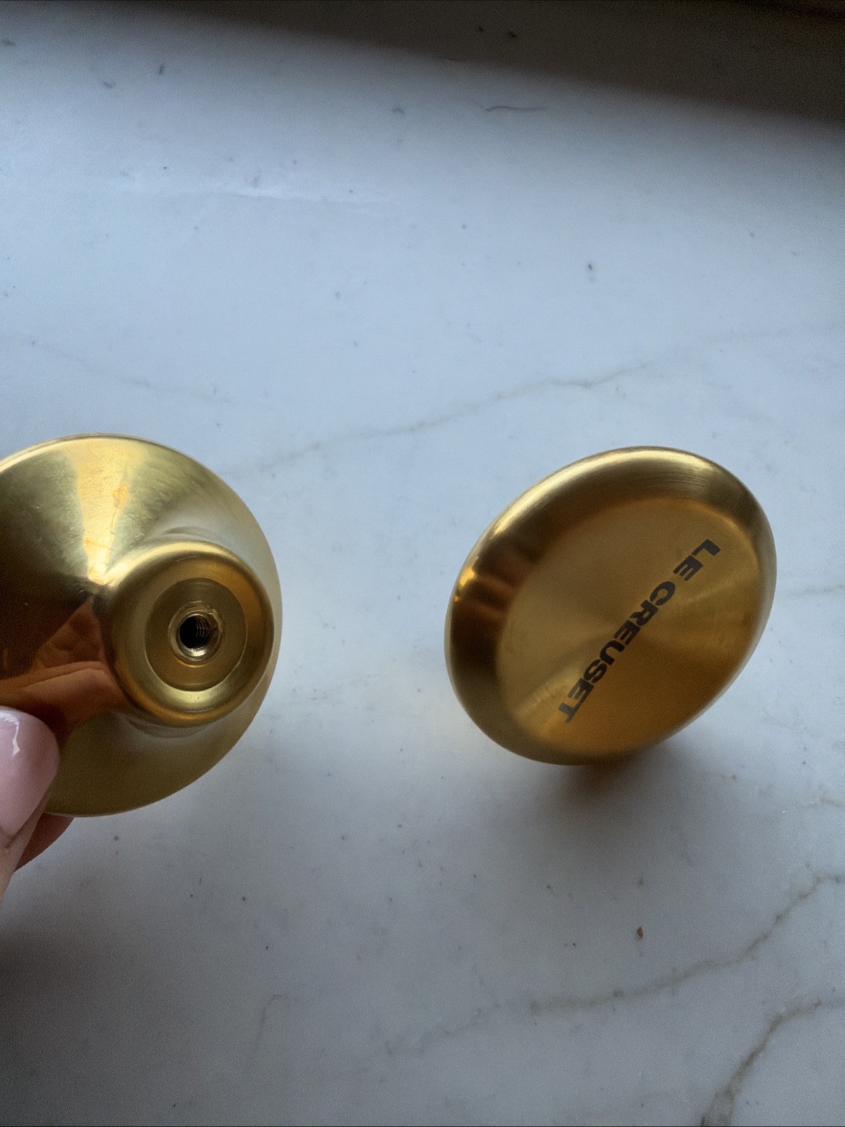 Le Creuset Gold knobs 