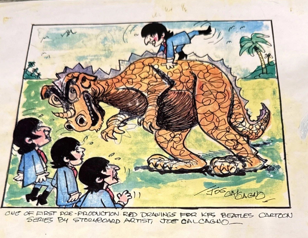 Original Storyboard 1965 Beatles Art Rhinoceros Pre Yellow Submarine