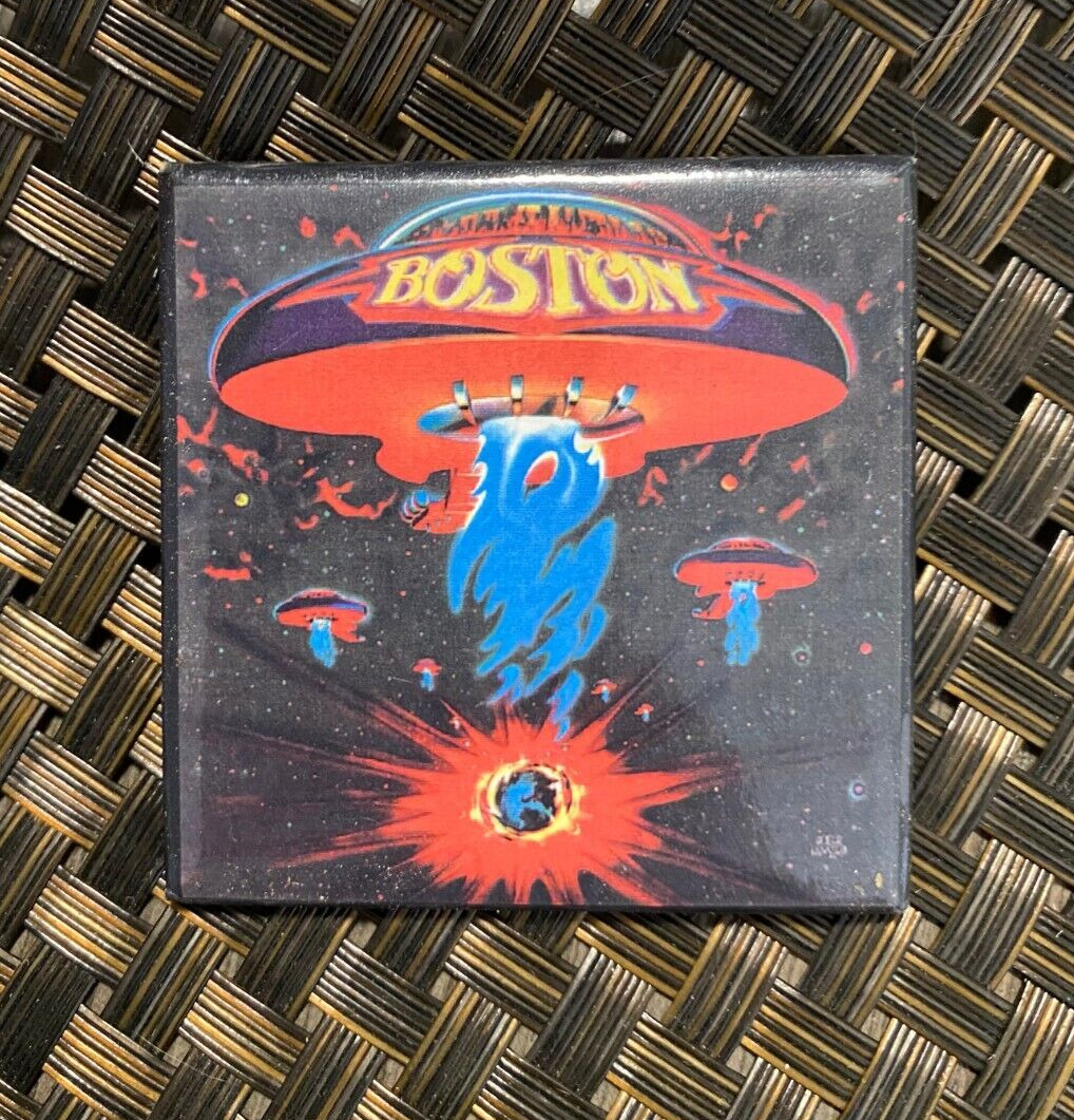 VINTAGE ROCK N ROLL MUSIC COLLECTIBLE MAGNET BOSTON MUSIC BAND RARE L@@K