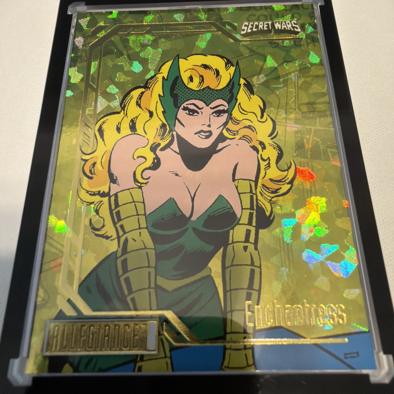 2024 UD Marvel Allegiance Secret Wars Enchantress Yellow Crackle alpha 1 /149