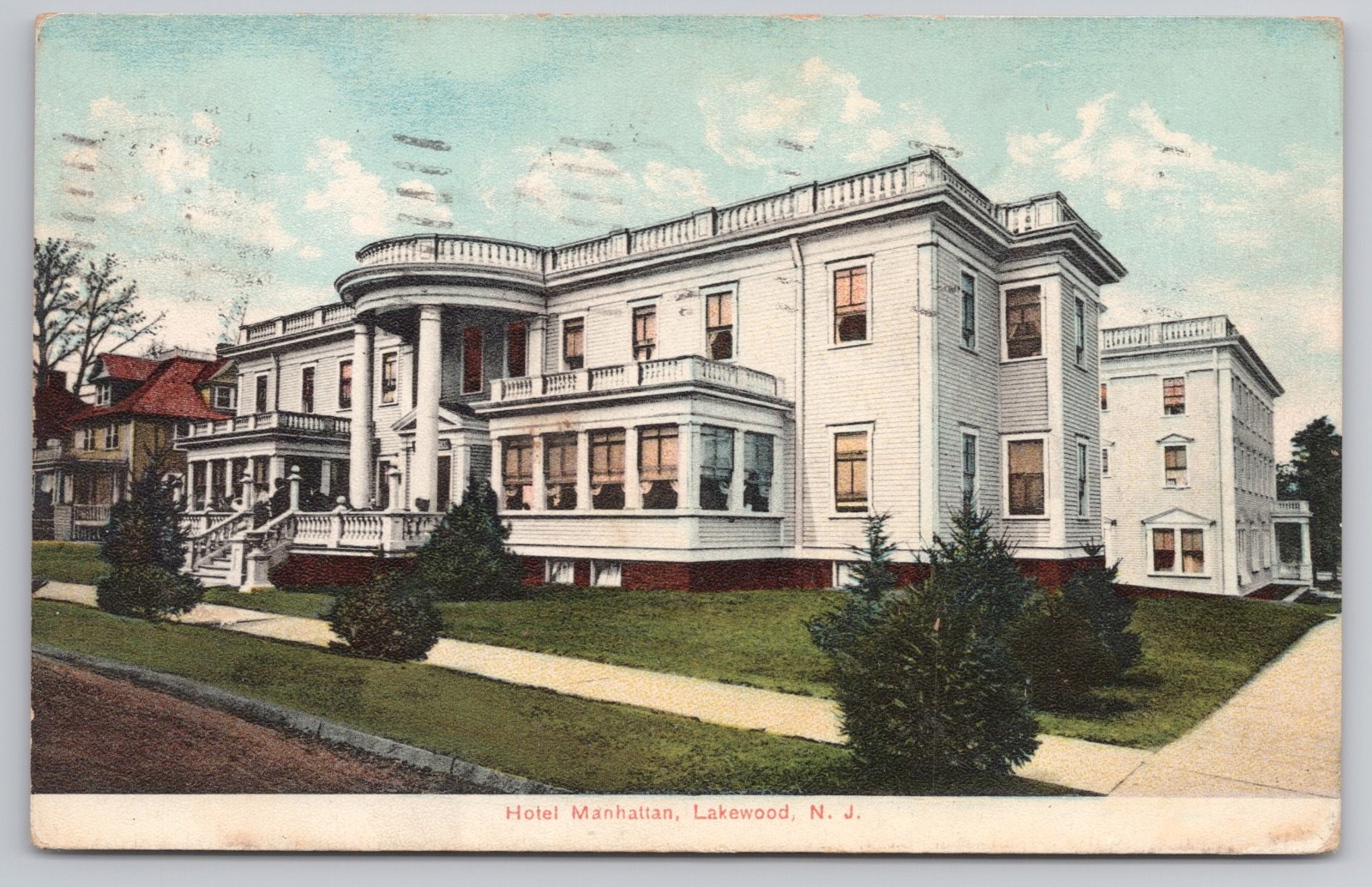 Postcard Lakewood New Jersey Hotel Manhattan 1908 Season Opening Advertisement 