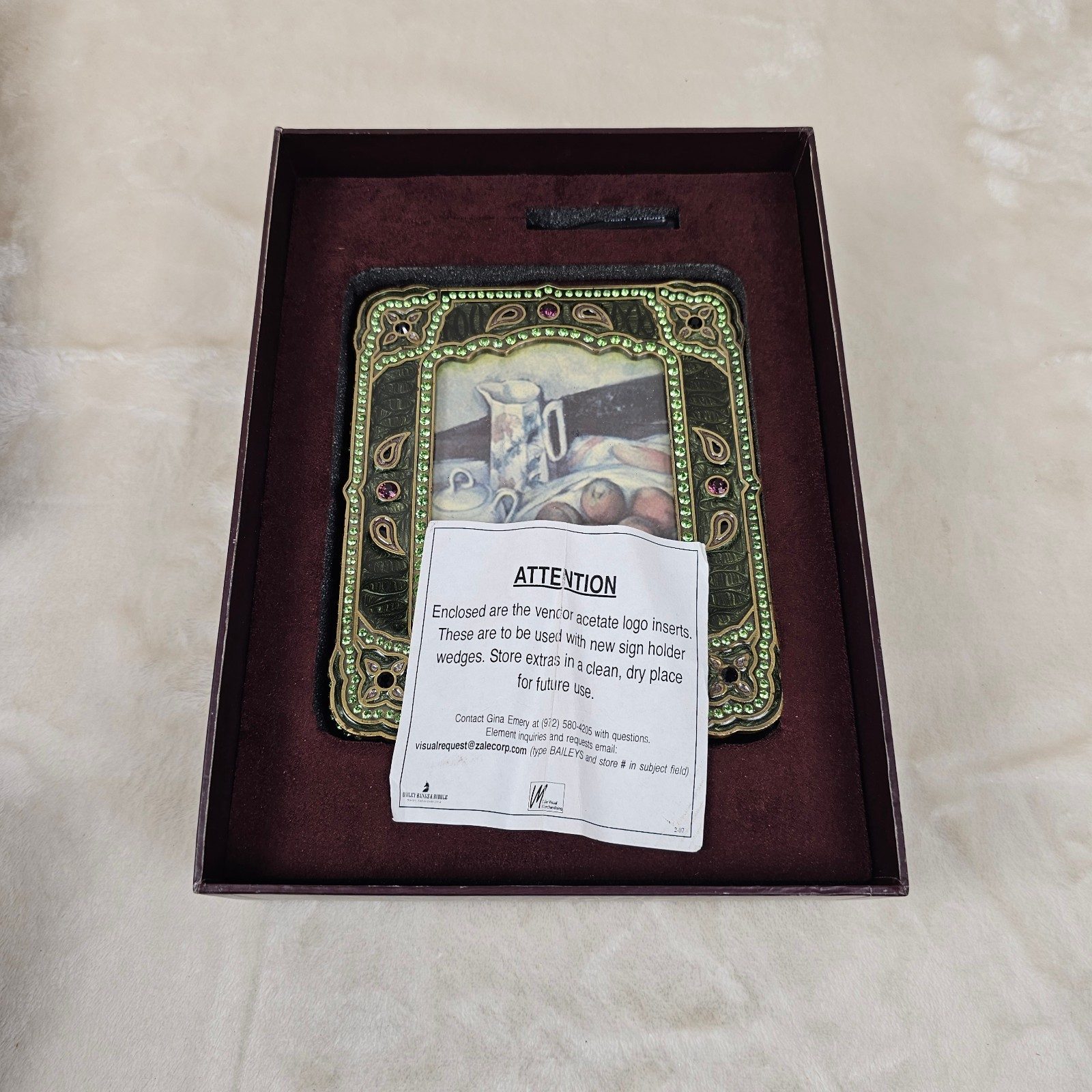 Michael Hero Art Deco Frame with Swarovski Crystal Hand Set