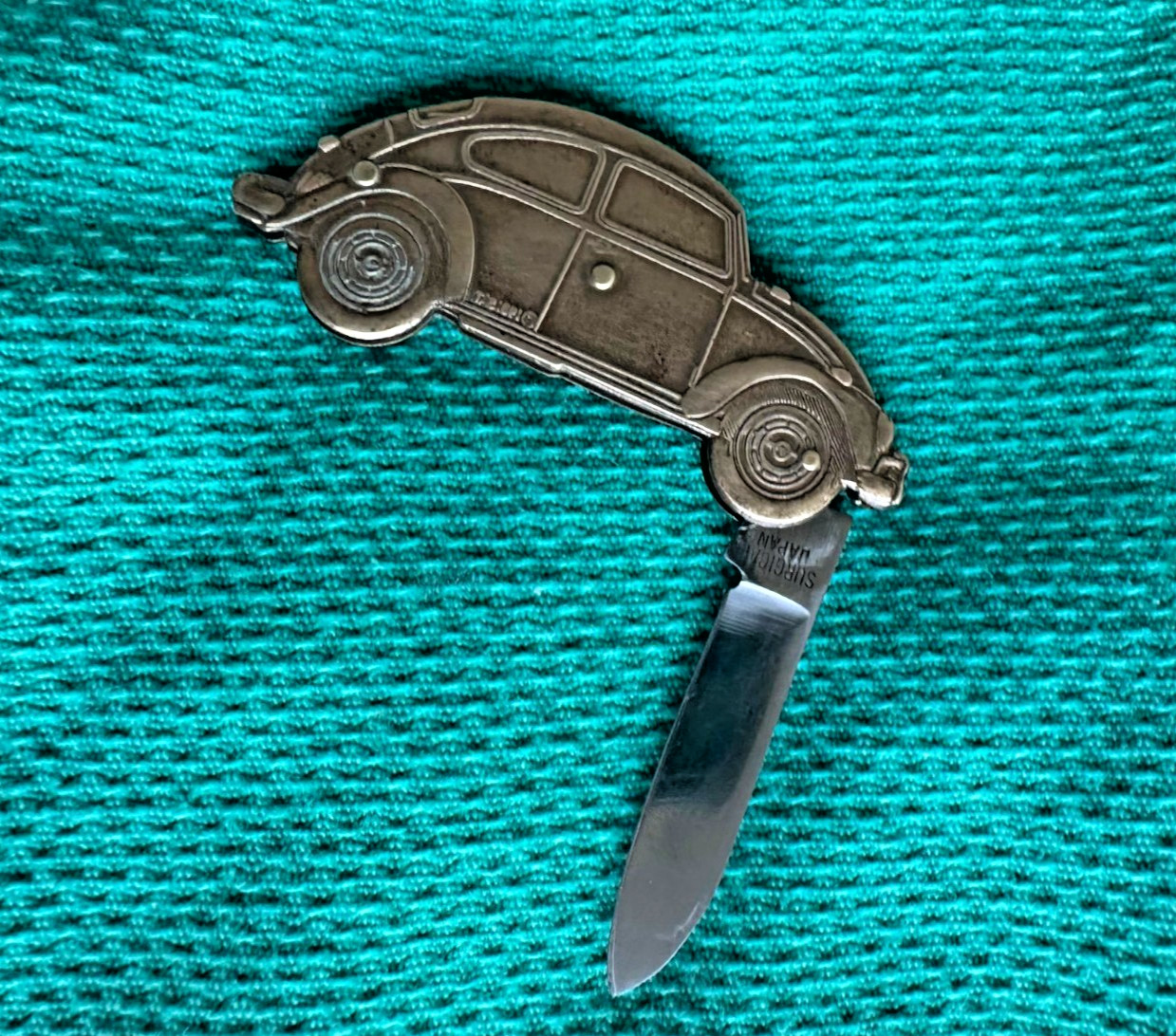 VINTAGE TAYLOR CUTLERY VW BEETLE CAR FOLDING POCKET KNIFE JAPAN 1981