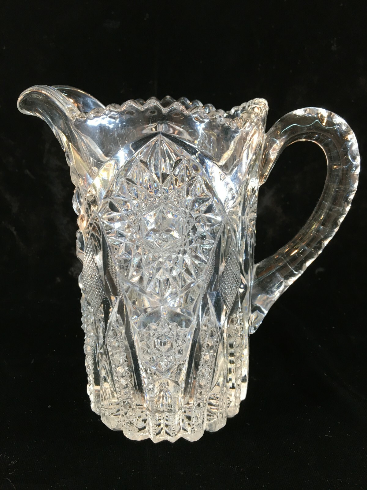 Heavy Clear Pressed Glass 6-1/2\