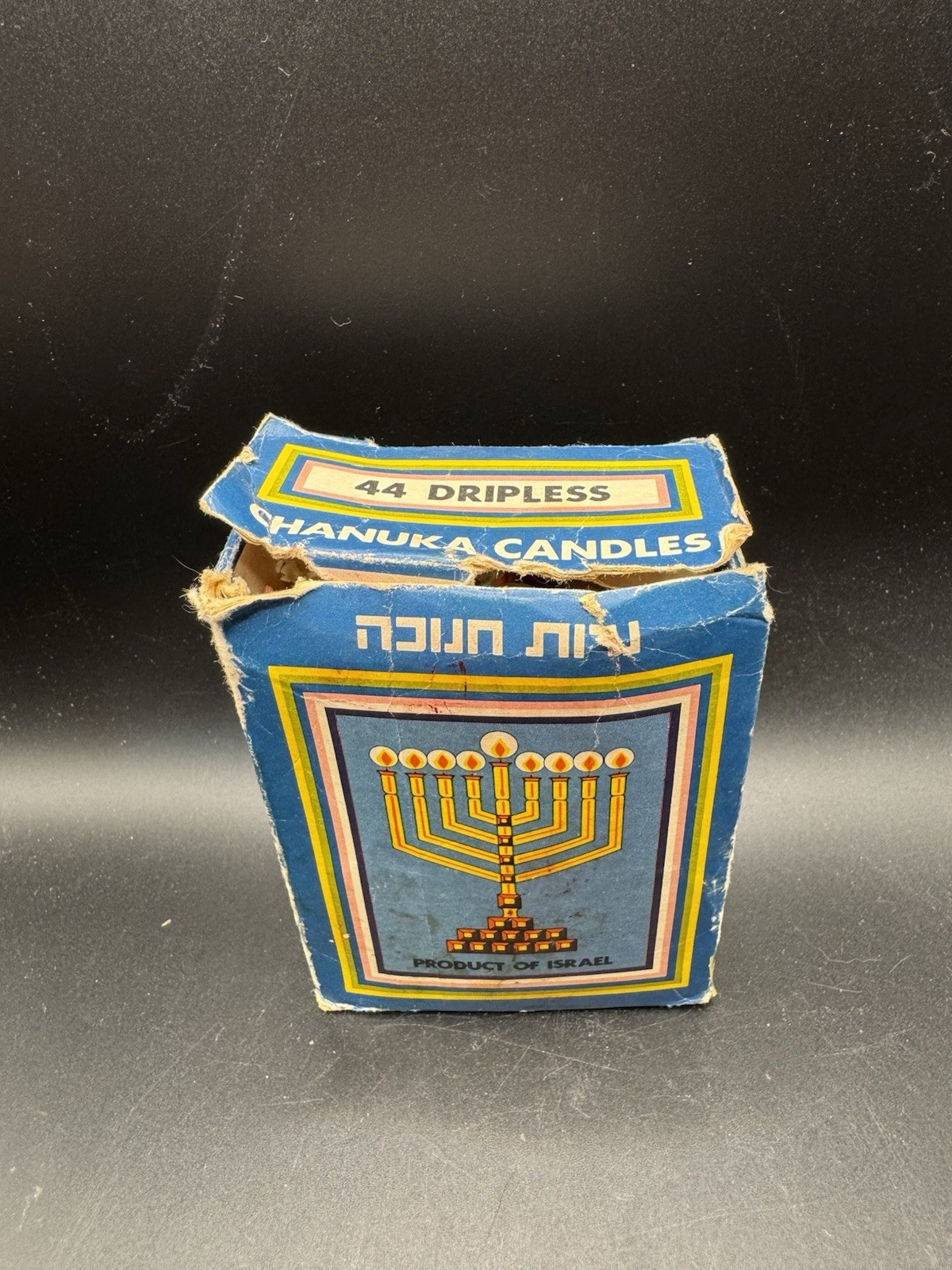 Vintage Ner Zion Israel Hanukkah Candles Box 12 Tribes of Israel Judaica
