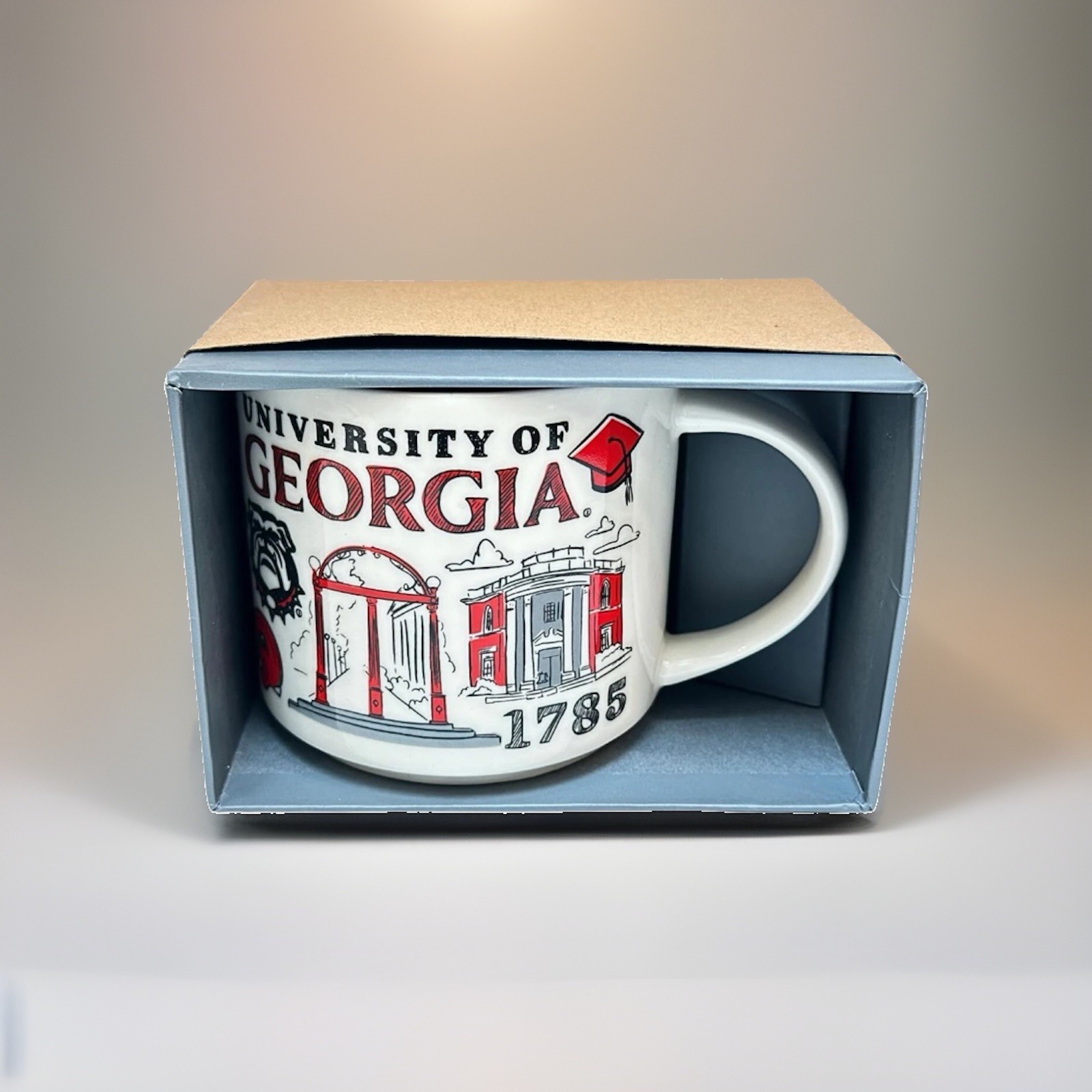 NIB Starbucks University of Georgia UGA Bulldogs Been There Series 14 oz mug