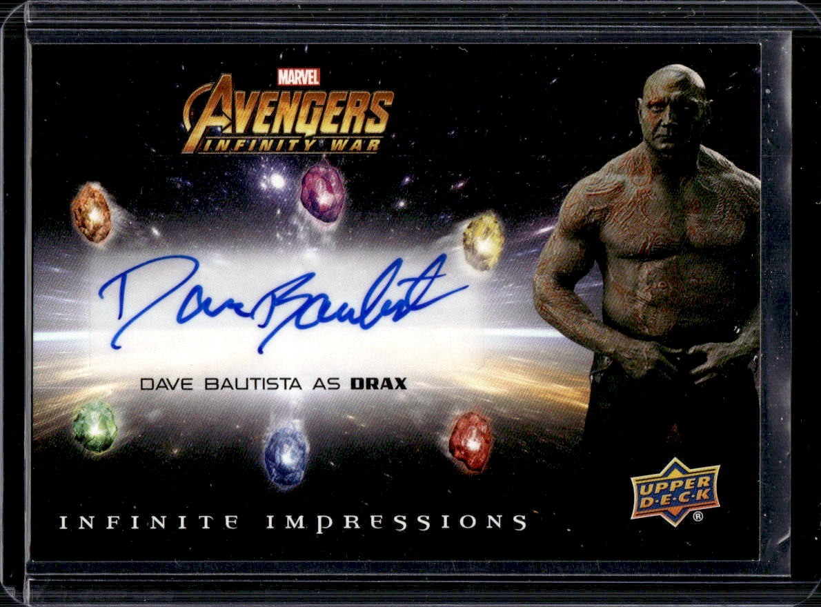 Dave Bautista 2018 Upper Deck Marvel Avengers Infinity War #II-DB Auto