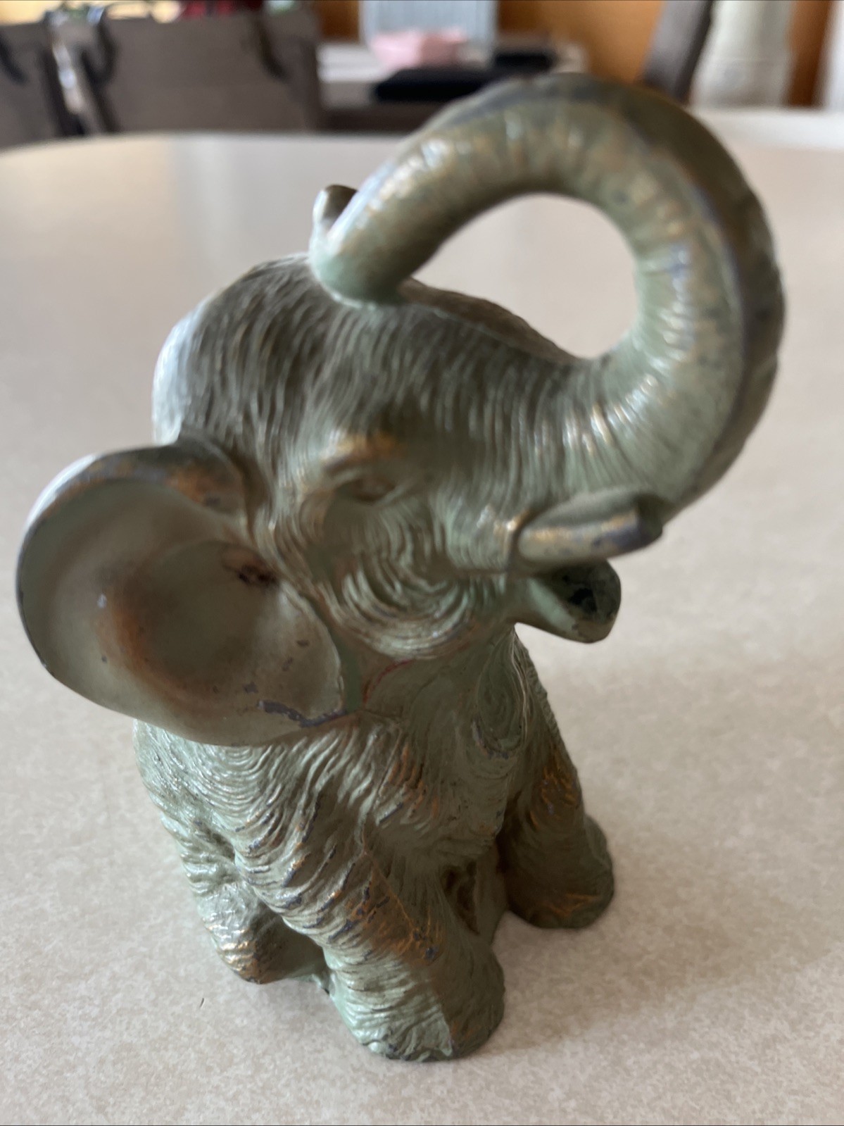 1930 Metal Green Elephant Bank