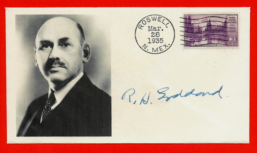 Dr Robert Goddard collector envelope w original period 1935 stamp *OP1415