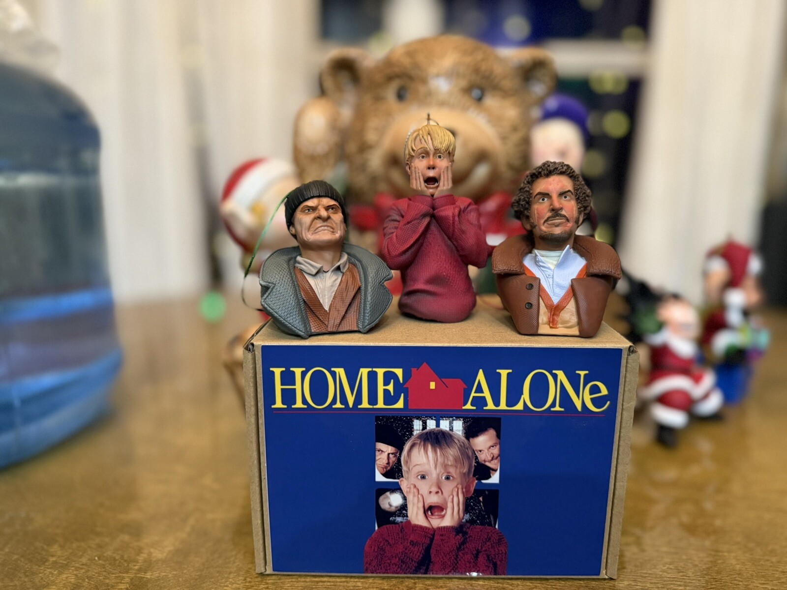 Hand-Painted 3D Resin Printed Home Alone Christmas Ornament Set