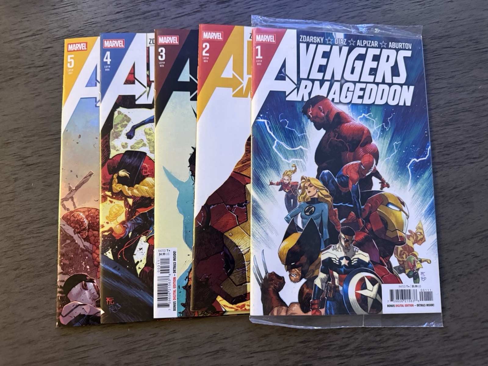 Avengers Armageddon 1, 2, 3, 4, 5 (1st Print, Sealed #1) NM 1st Print Set Avengers Armageddon 1, 2, 3, 4, 5 (1st Print, Sealed #1) NM 1st Print Set