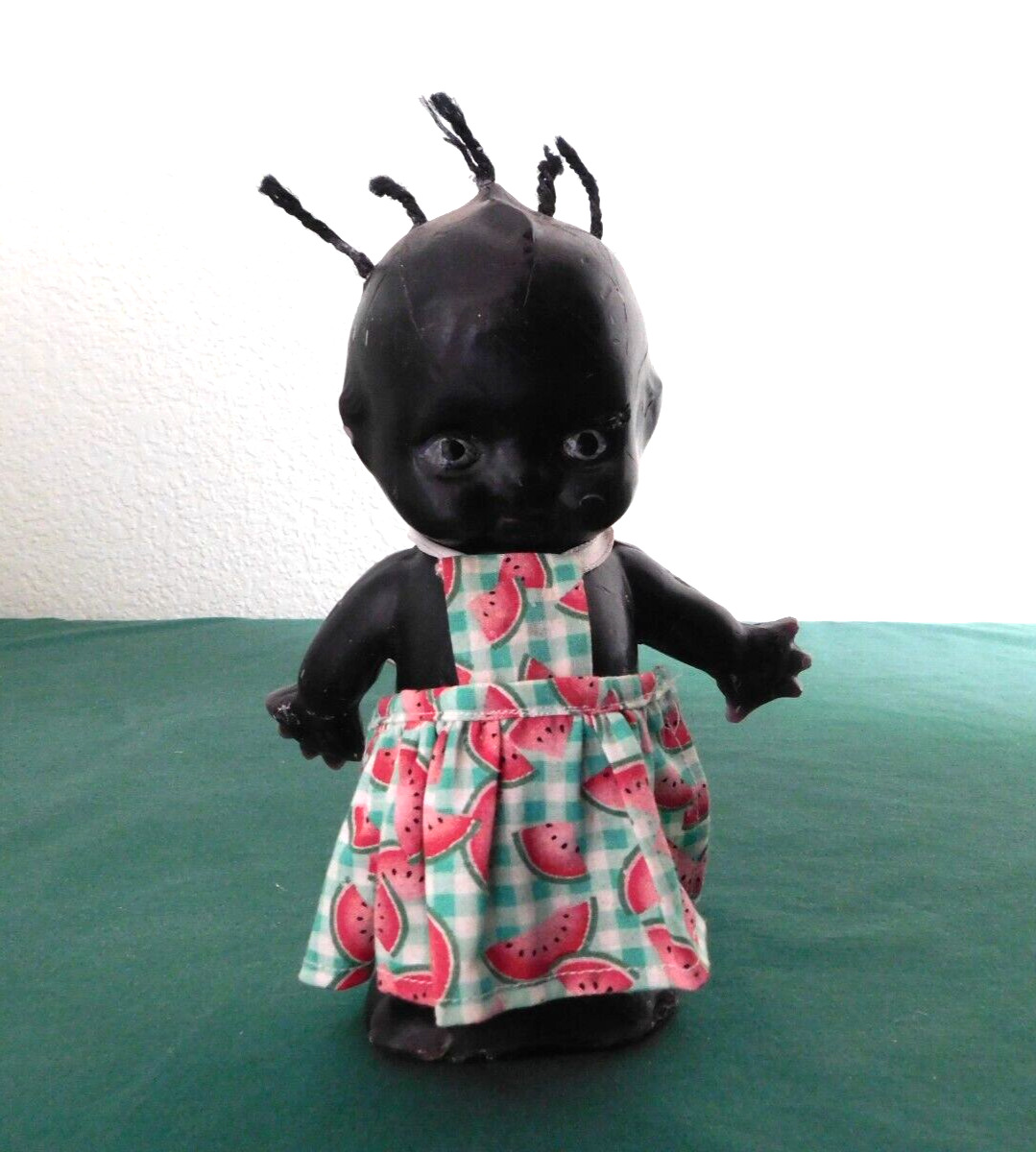 Little Black Baby Candle Statue with Watermelon Apron