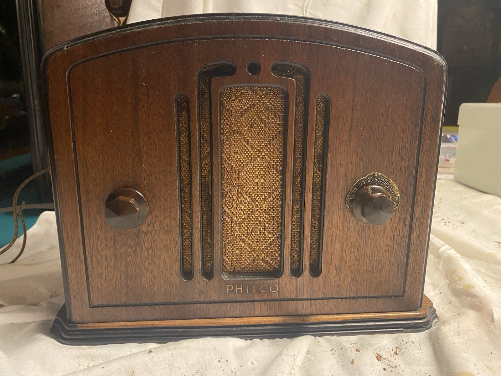 Philco Model 57C Junior Compact Table Mantel Tube Radio 1933- Works