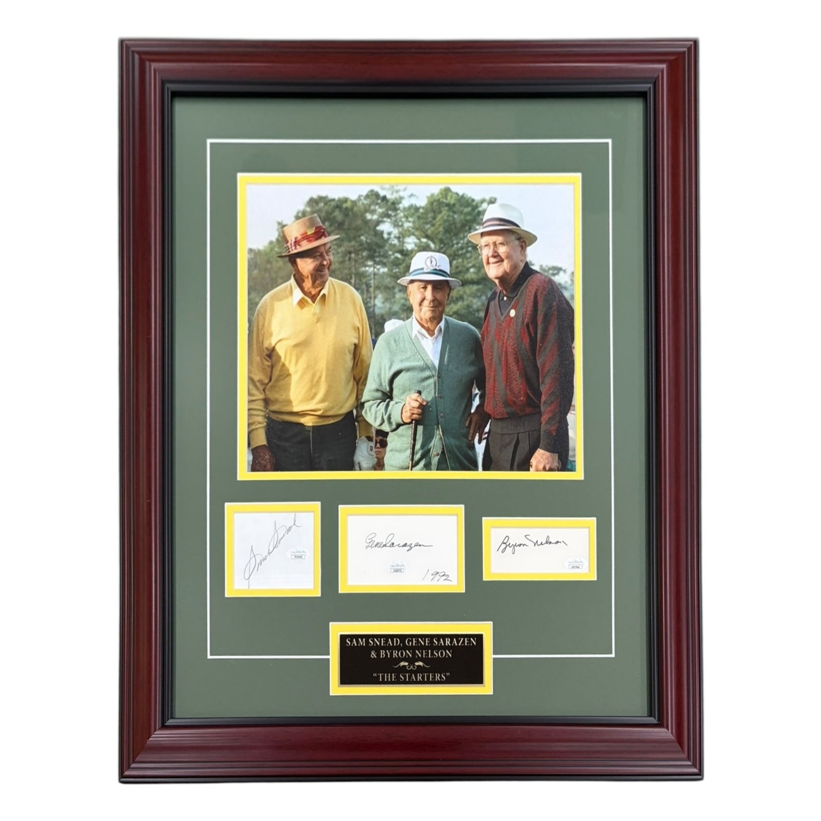 Sam Snead, Gene Sarazen And Byron Nelson Autographed Masters The Starters Deluxe