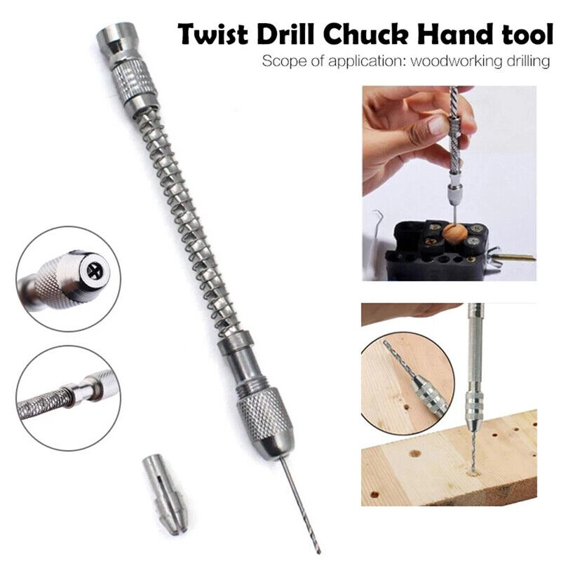 Mini Spiral Hand Drill Full Metal Hand Twist Drill Manual Punching To_~~