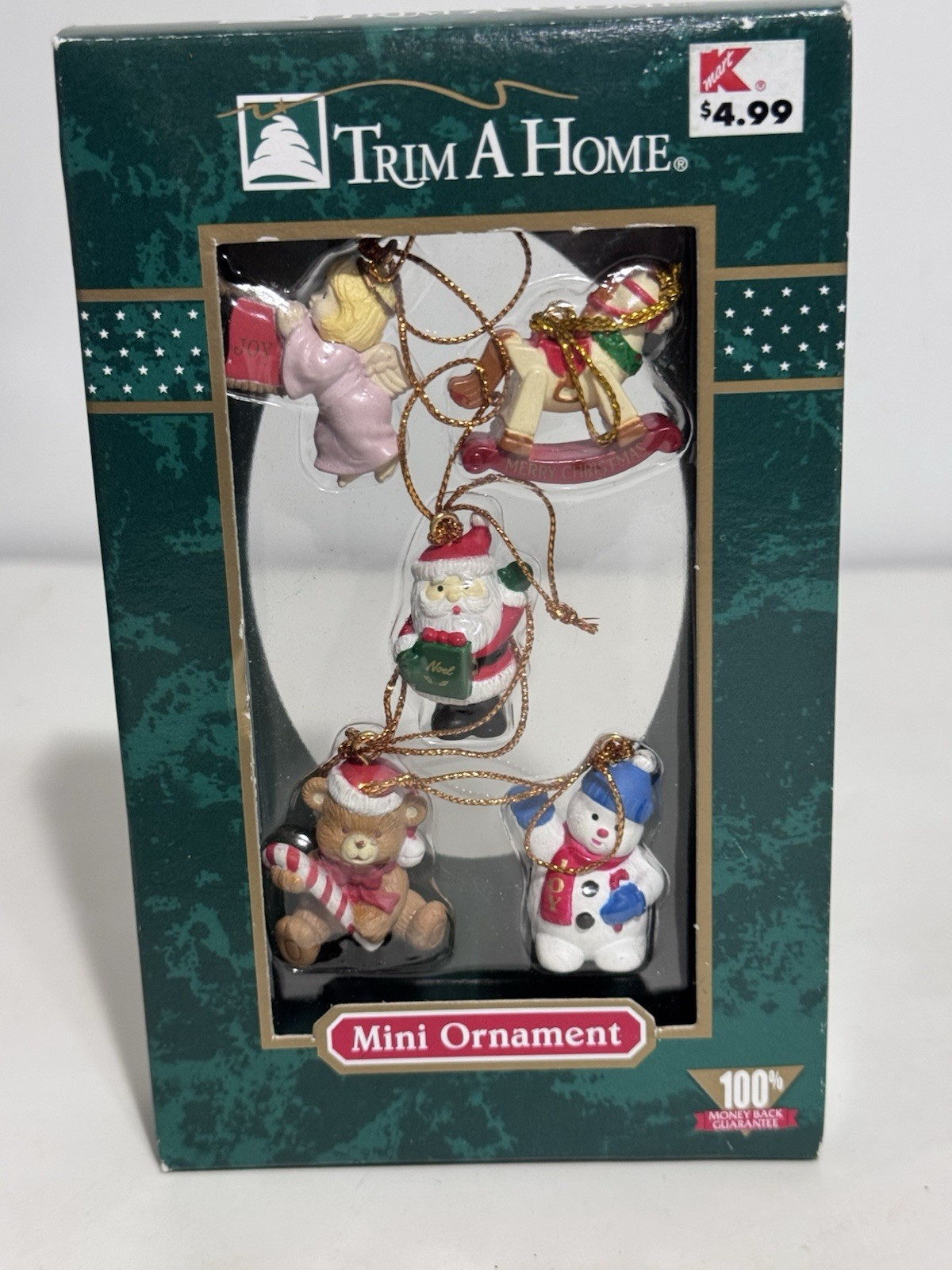 Kmart Vintage Trim A Home Mini Ornament 5 Pack, Old Stock Christmas New Sealed