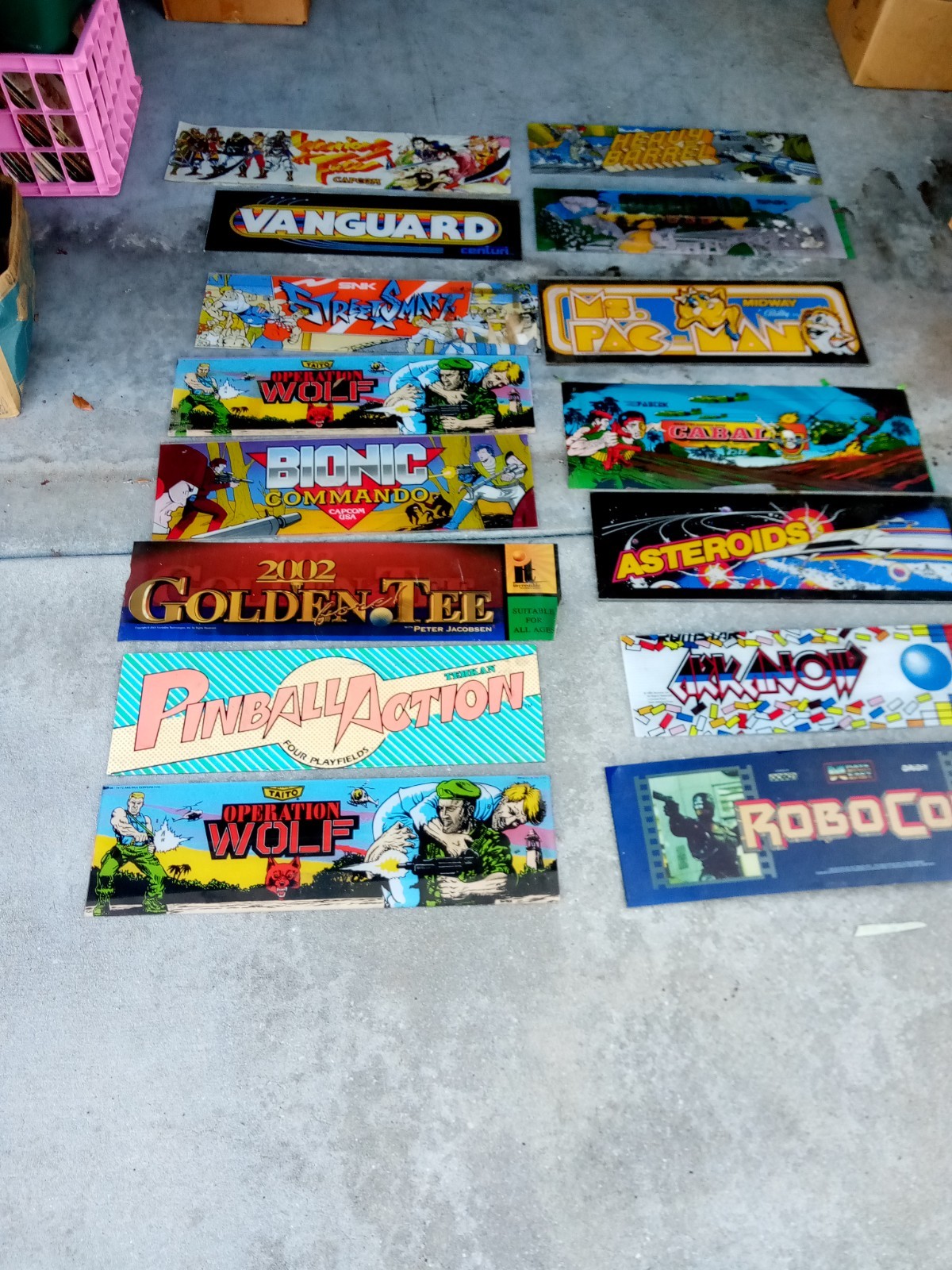 1980-90s arcade game marquees  13 count