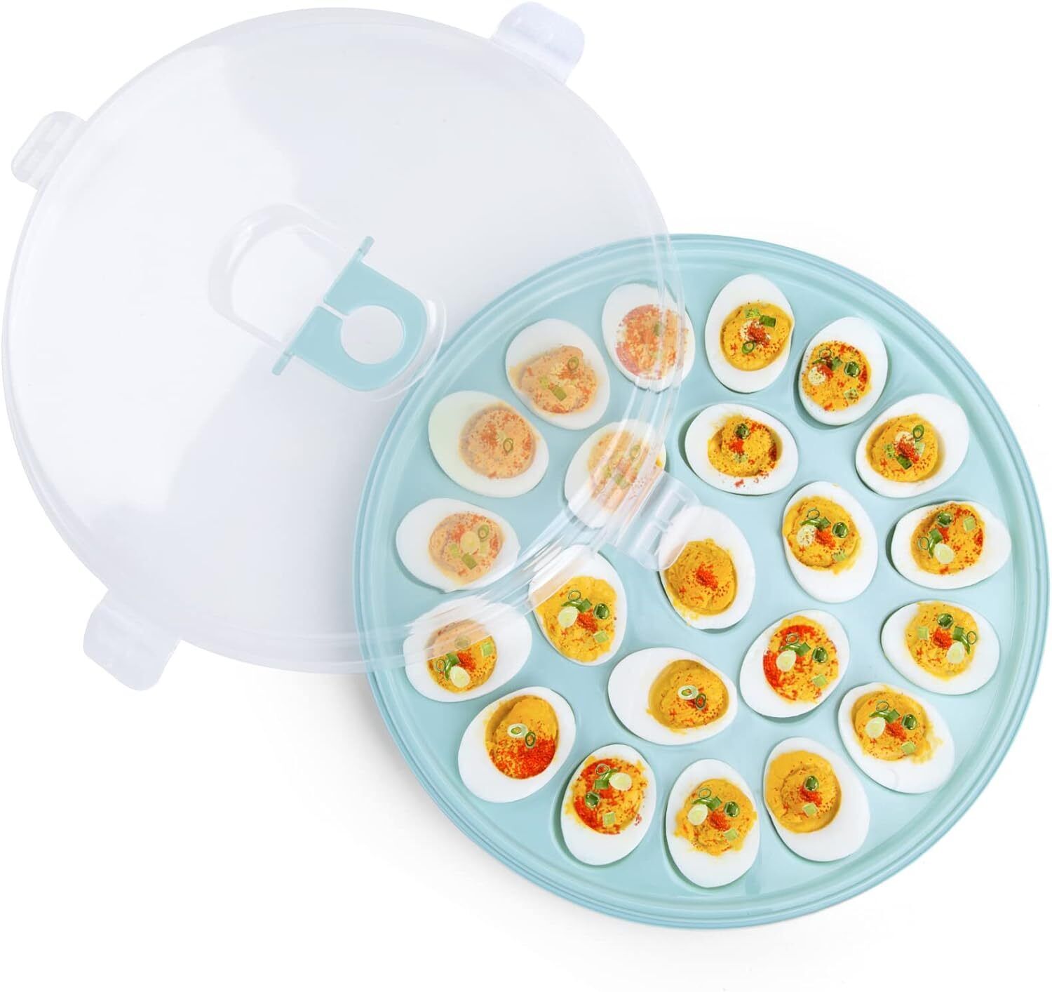 Deviled Egg Tray with Lid Deviled Egg Platter Container Carrier