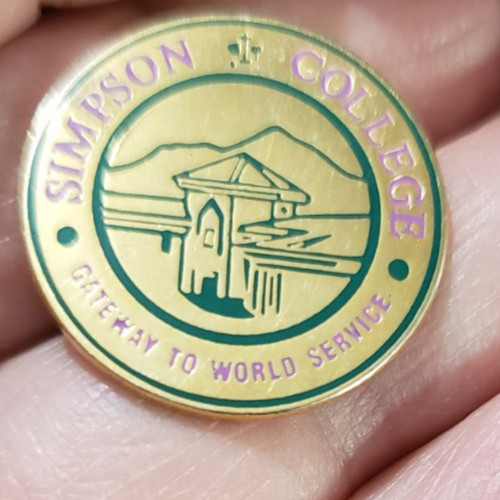 Simpson College Gateway to World Service Indianola Iowa Pin