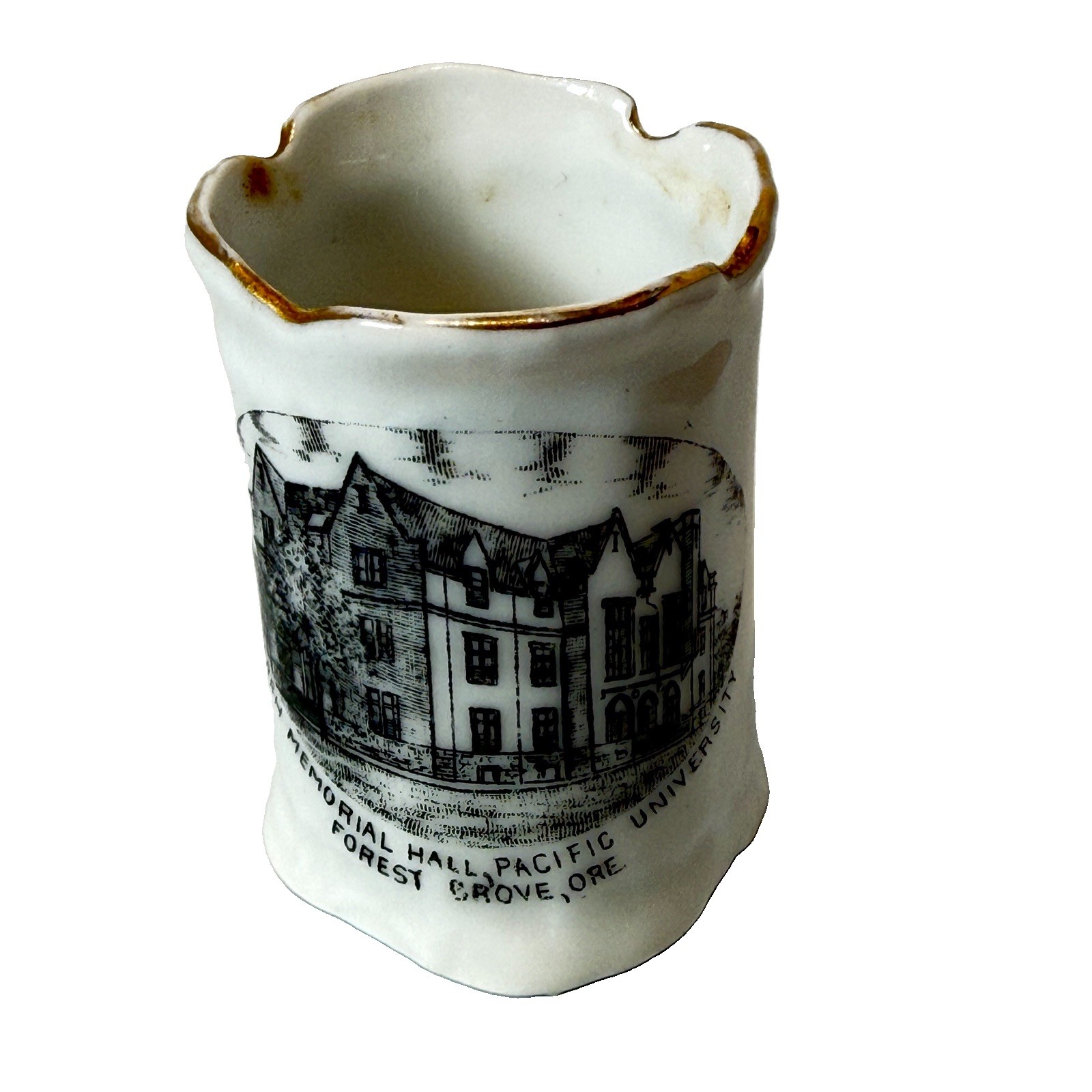 FOREST GROVE OREGON ORE Antique PACIFIC UNIVERSITY Souvenir TRINKET CUP