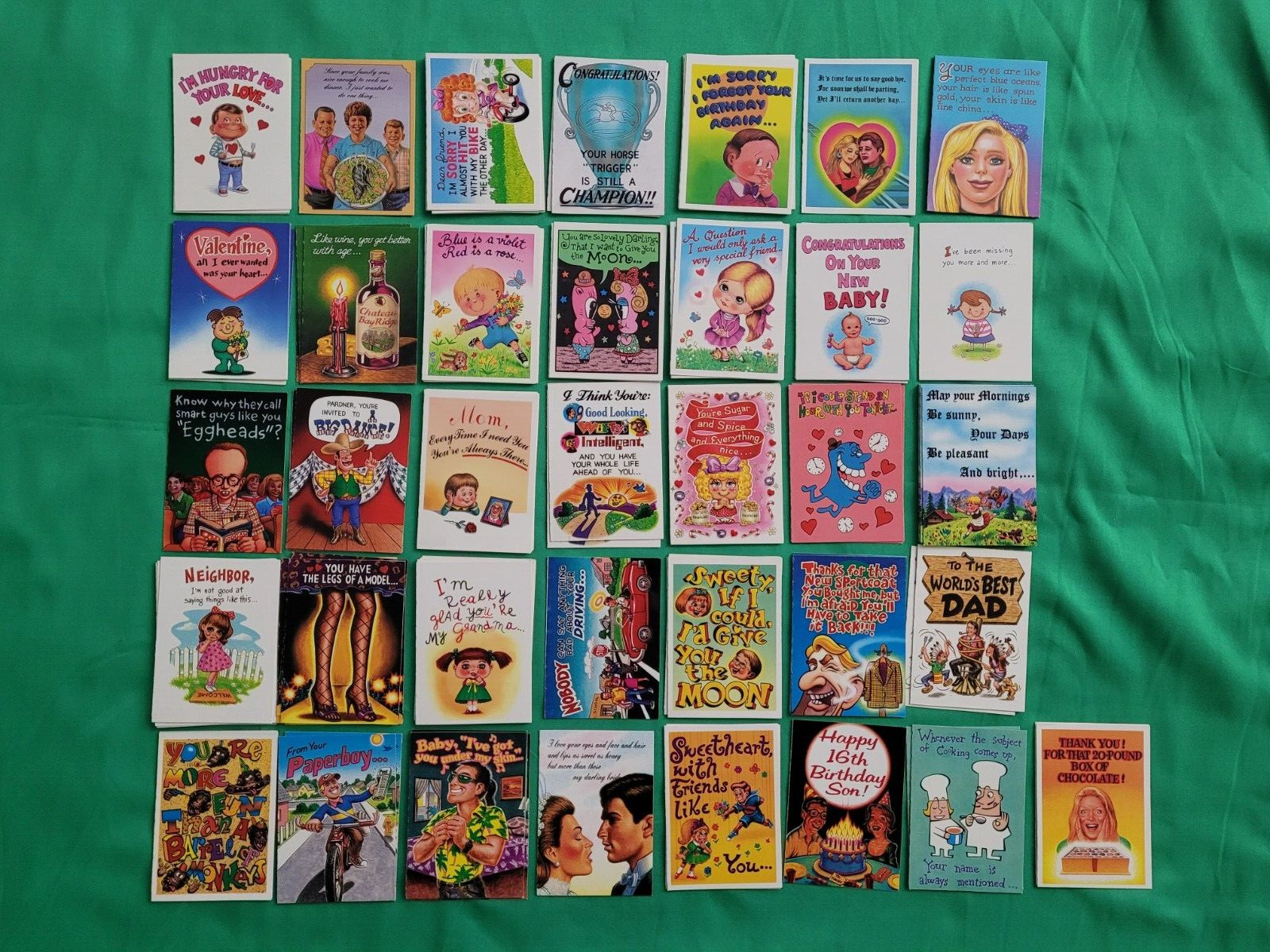 Topps Gruesome Greeting Cards 1992 Lot of 9 Random Collectible Gift Vintage Fun