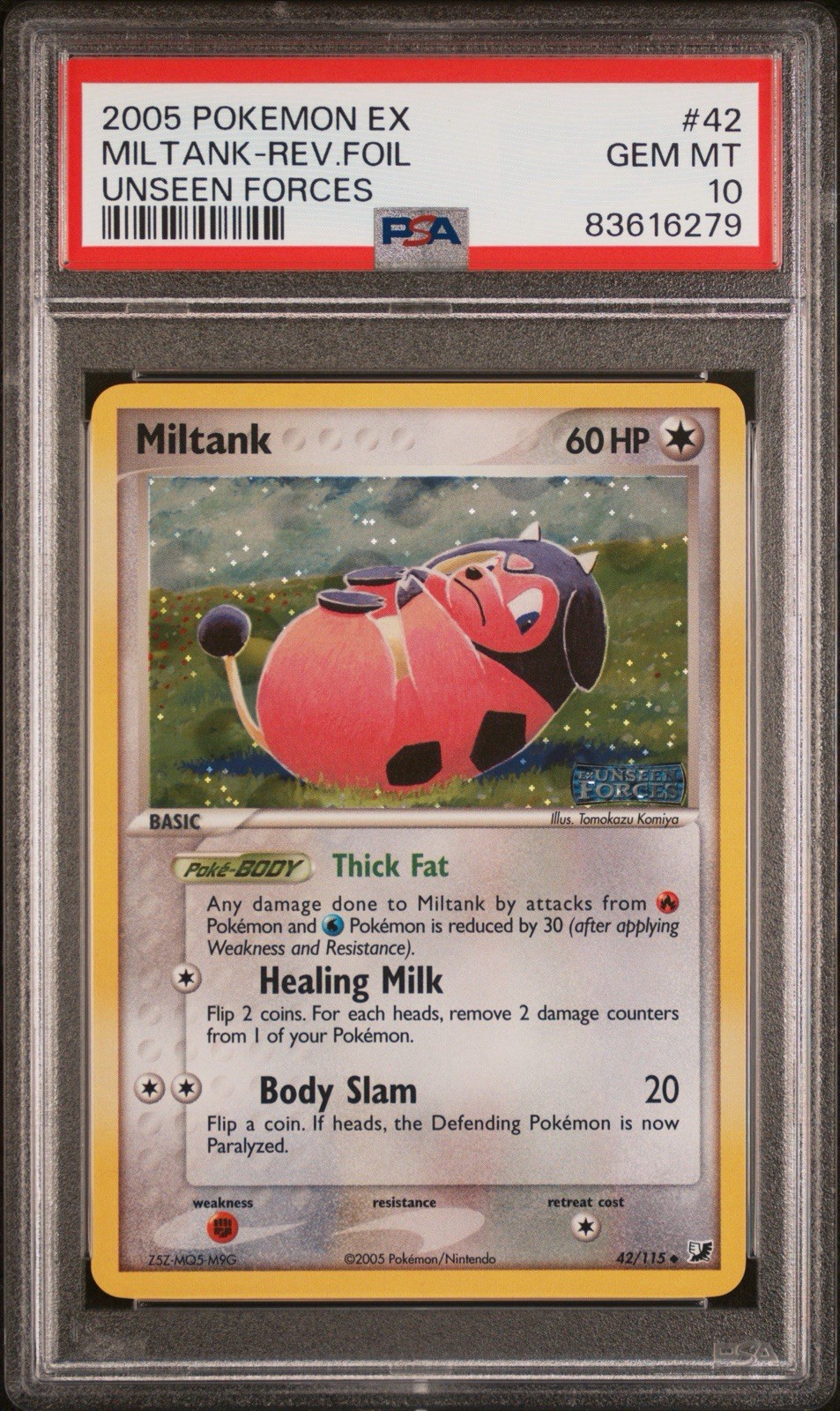 Pokémon 2005 EX Unseen Forces Miltank Reverse Foil 42/115 PSA 10 83616279