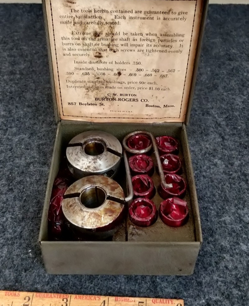 NOS Vintage C.W. Burton Rogers Co TRUCENTER Collet System with Case Armature