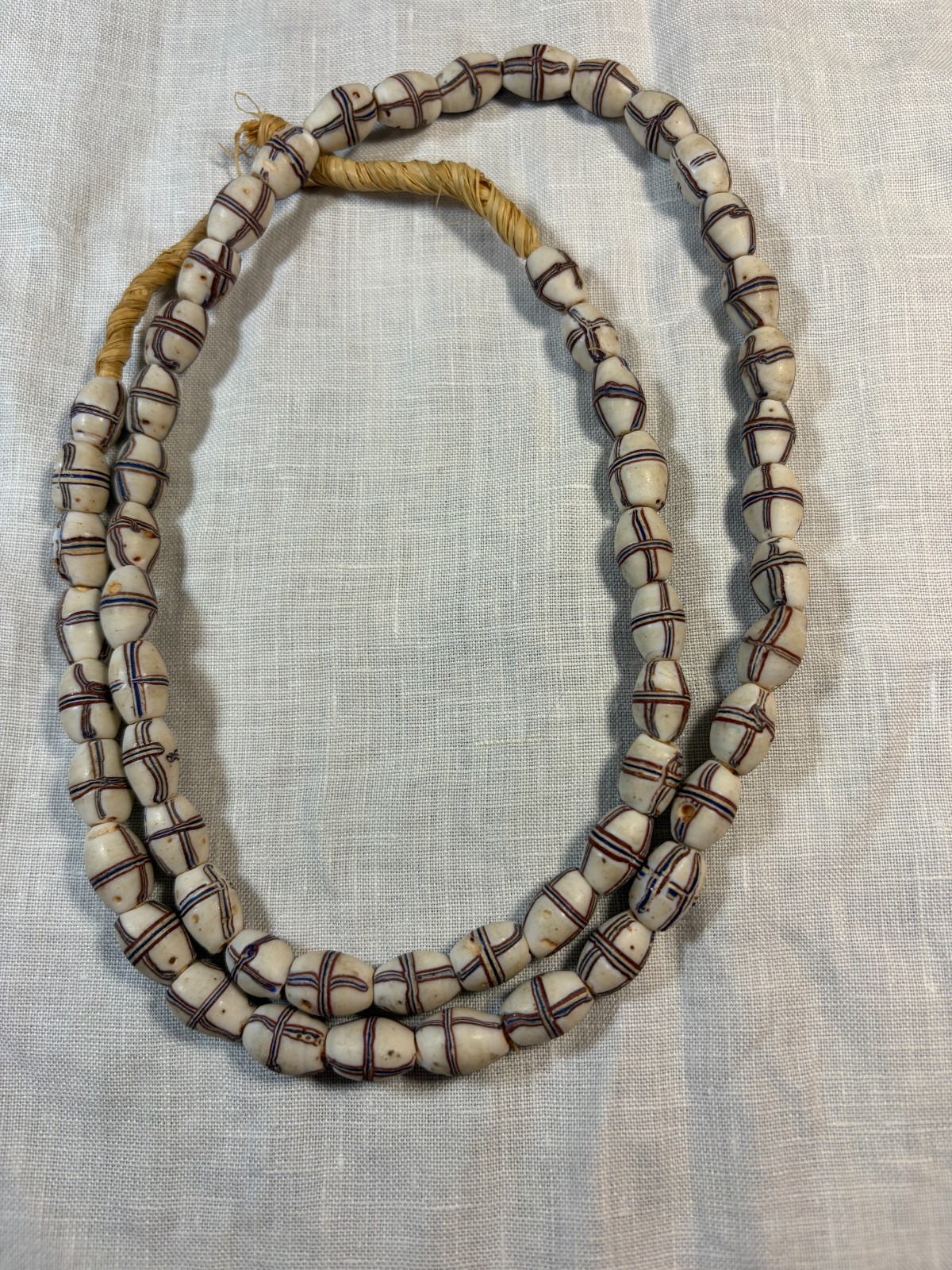 VINTAGE VENETIAN GLASS AFRICAN TRADE BEADS, MILLEFIORI EYE BEADS, 57 BEADS, 28