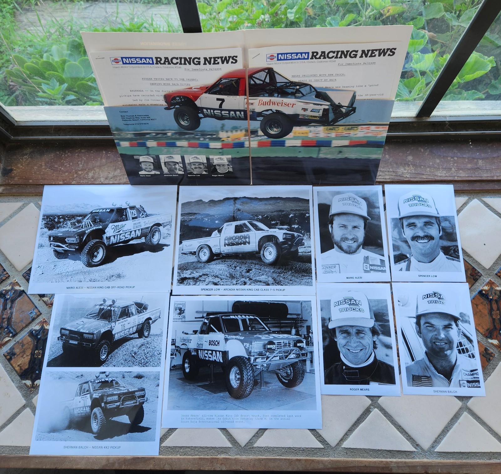 Vtg 1985 Nissan Truck Off-Road Race Press Kit & Photos Racing Team Roger Mears Vtg 1985 Nissan Truck Off-Road Race Press Kit & Photos Racing Team Roger Mears