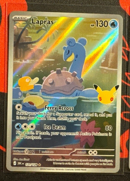 Lapras 131/128 NM Condition 30th anniversary 