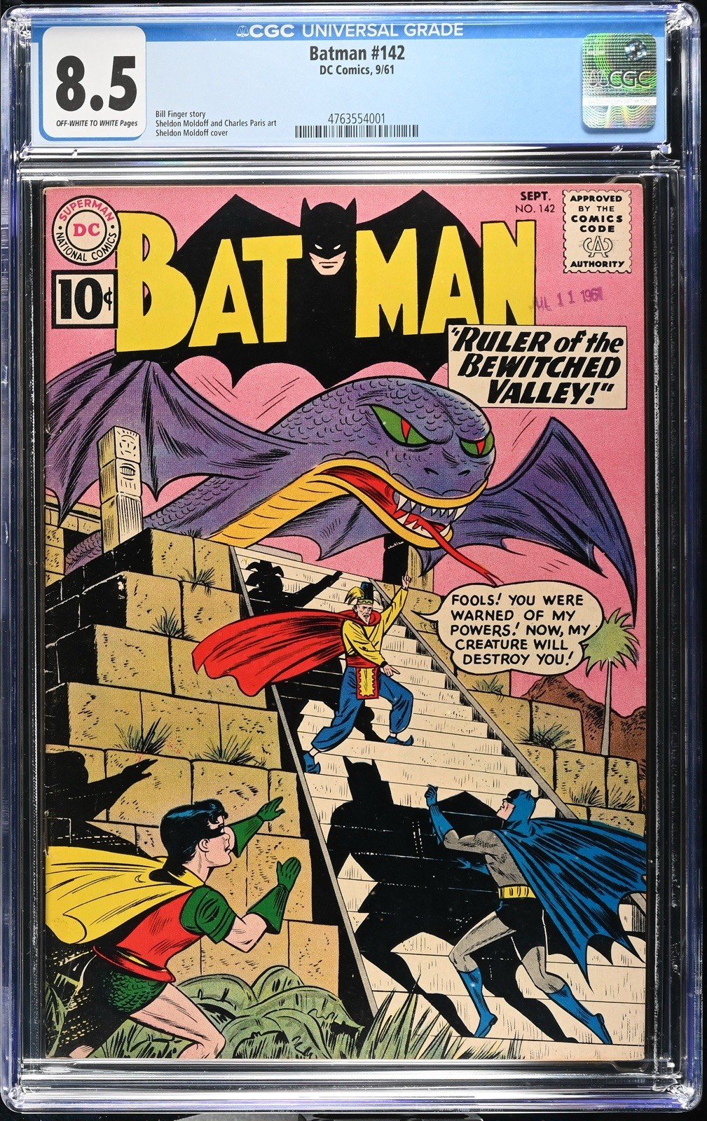 Batman #142 (DC Comics September 1961) CGC 8.5 Off Wht To Wht Pages