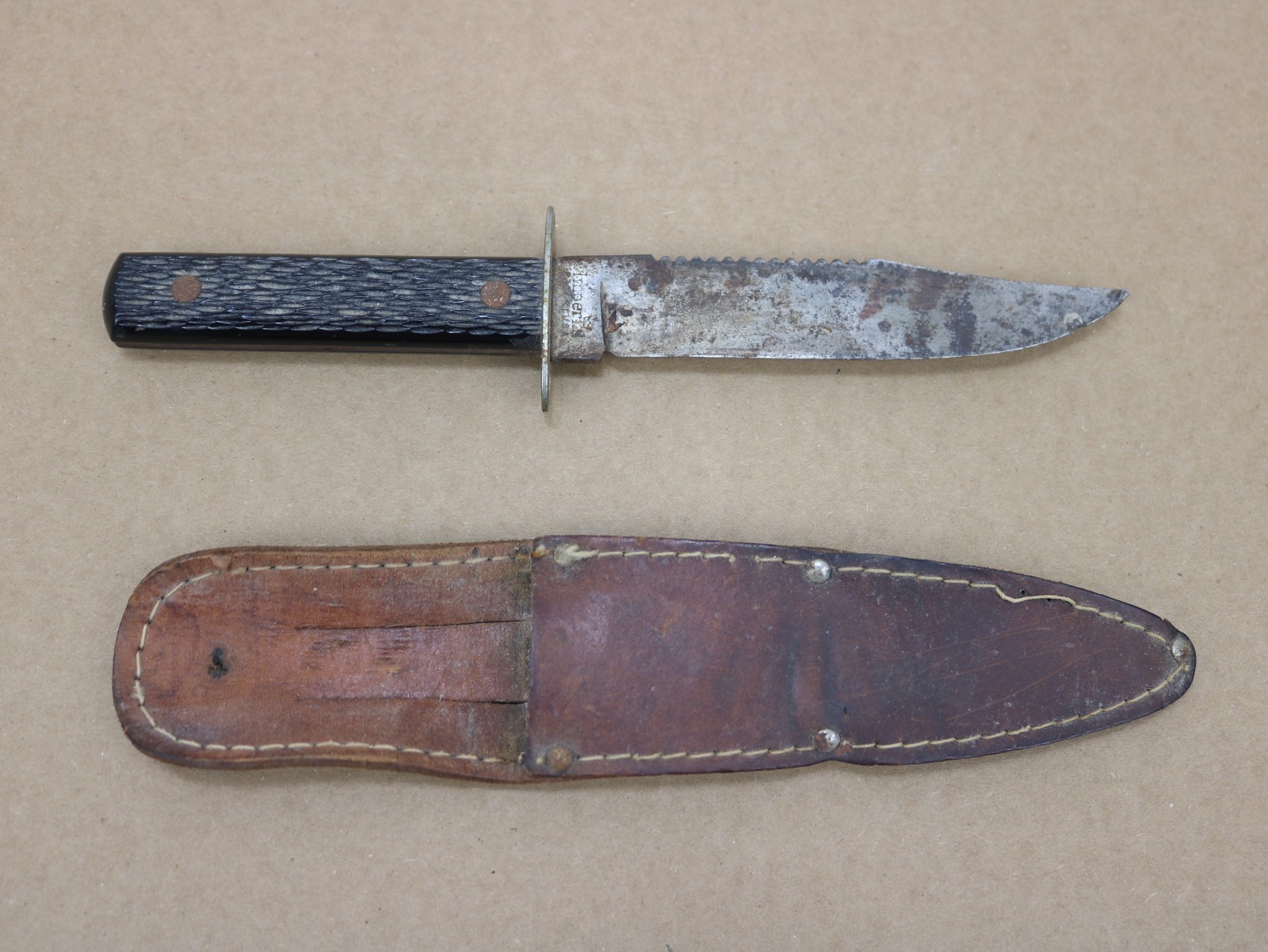 Vintage Imperial Prov. RI USA Fixed Blade Hunting Knife Jigged Handle 1940s-50s Vintage Imperial Prov. RI USA Fixed Blade Hunting Knife Jigged Handle 1940s-50s