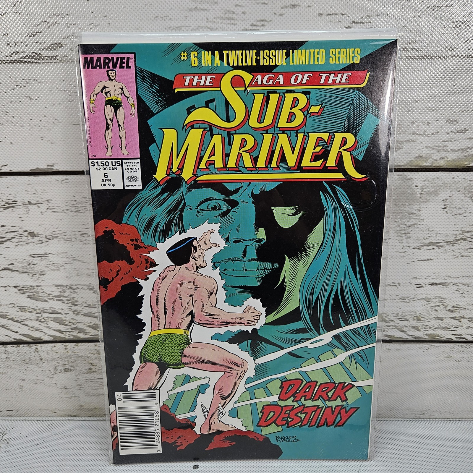 Marvel Comics Saga Of The Sub-Mariner #6 1989 Vol. 1 Vintage Comic Book Sleeved