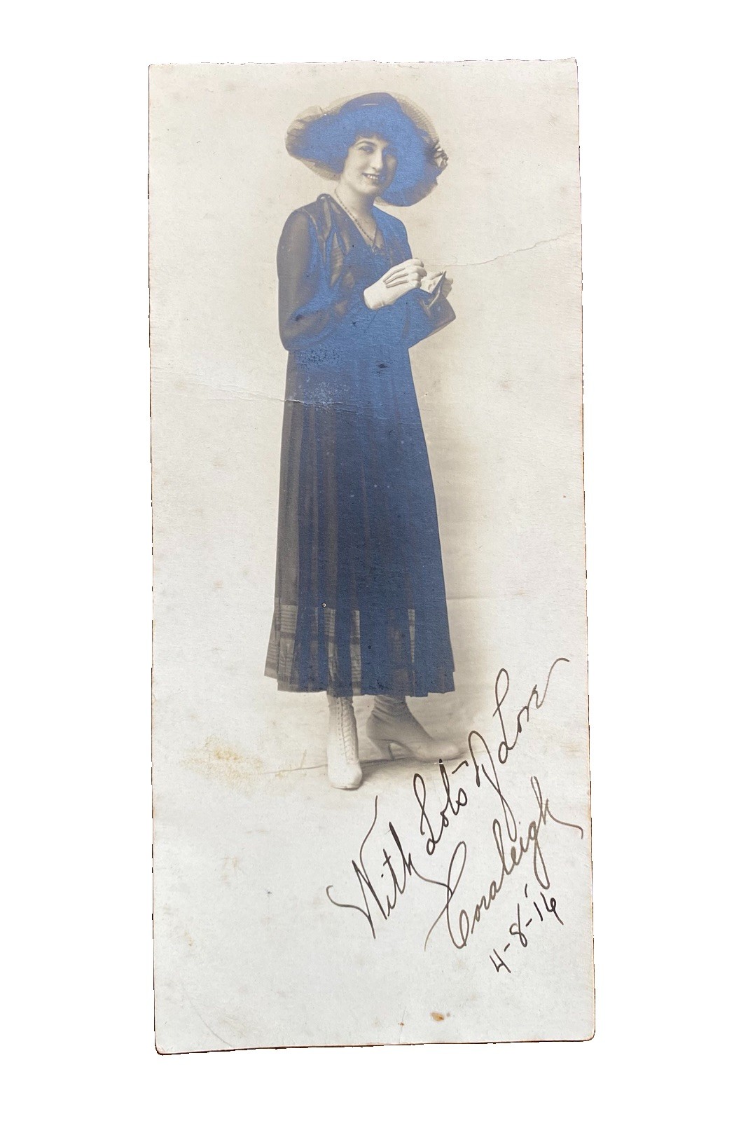 1916 Young Woman Coraleigh Age 21 Antique Vintage Photo