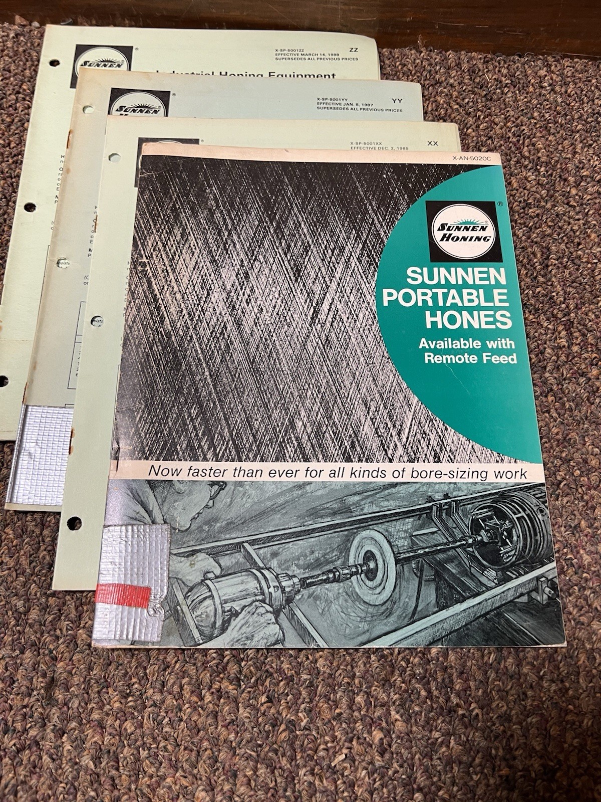 Vintage Sunnen Portable Hone Sales Brochure Guide