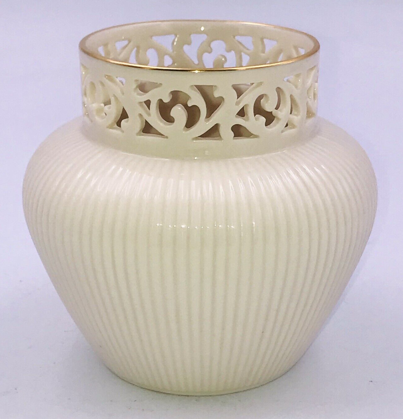 Vintage Lenox Pierced Tracery Bell Vase USA 4.5\
