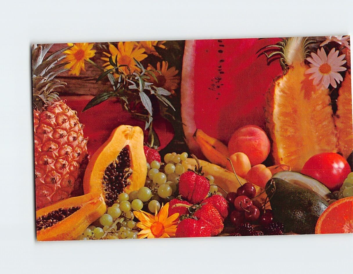 Postcard Fresh Fruits at Nut Tree California USA