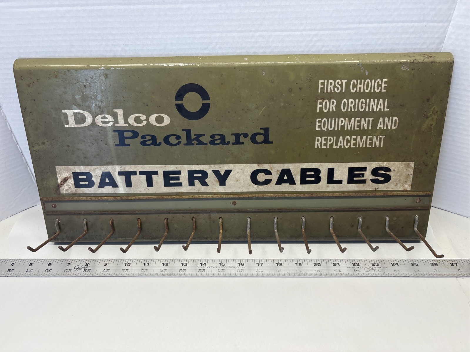 Packard Battery Cables Display Sign Vintage Automobilia Auto Truck Parts