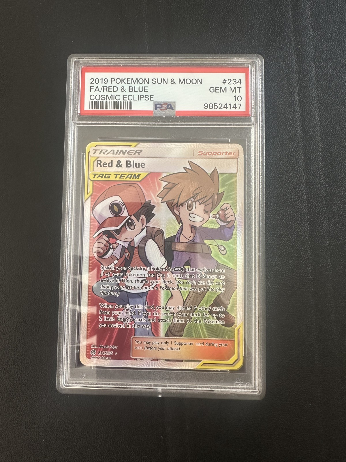 Pokemon Red & Blue 2019 Sun & Moon Cosmic Eclipse #234 Tag Team