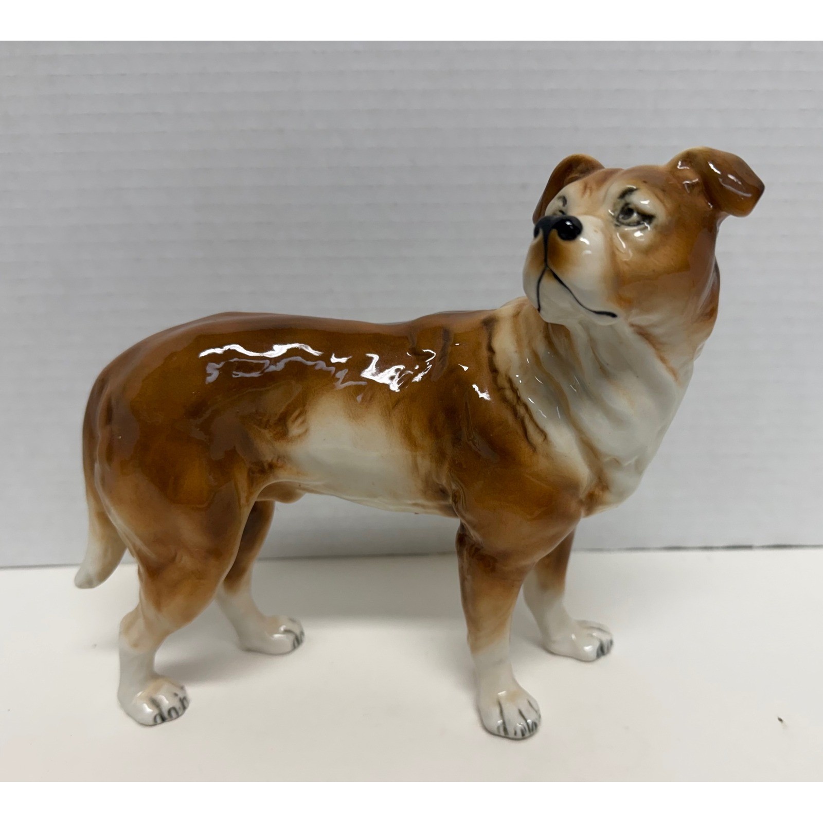 Vintage Royal Dux English Mastiff Dog Figurine Bohemia Porcelain Czech Sign 1089