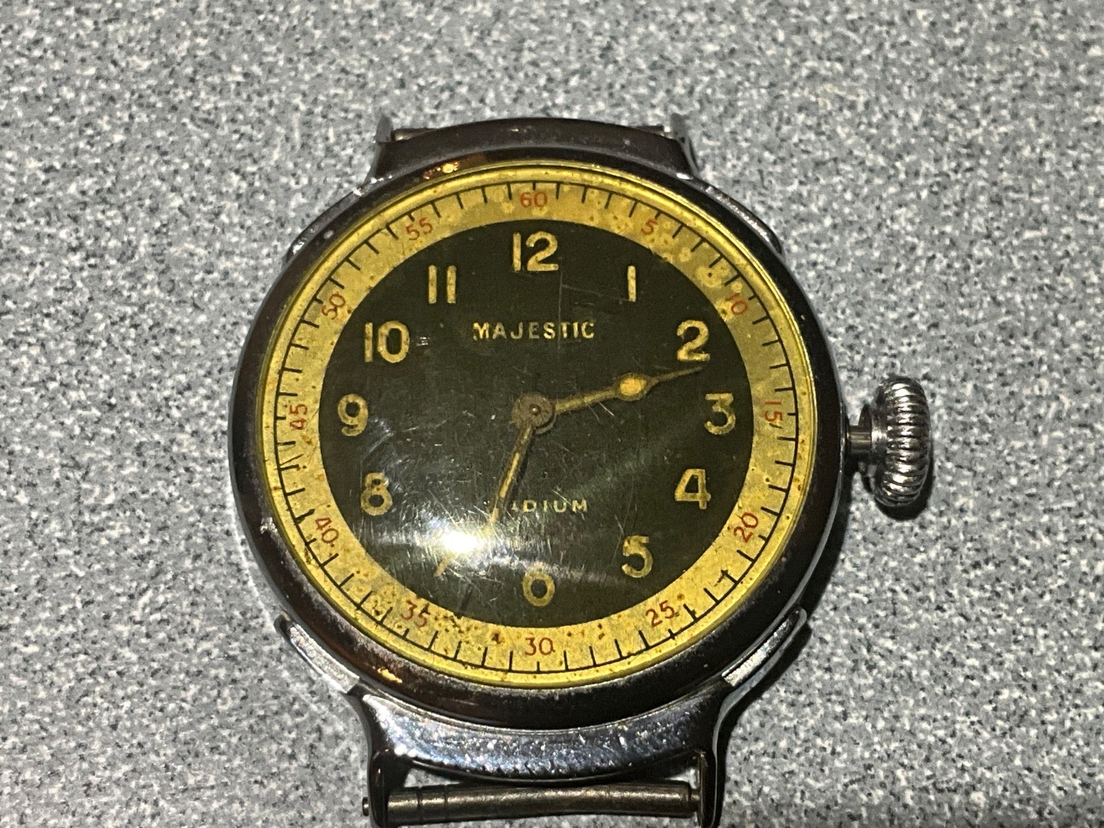 Vintage Ingraham MAJESTIC MECHANICAL WATCH 33mm MENS NO WORKING FOR PARTS REPAIR