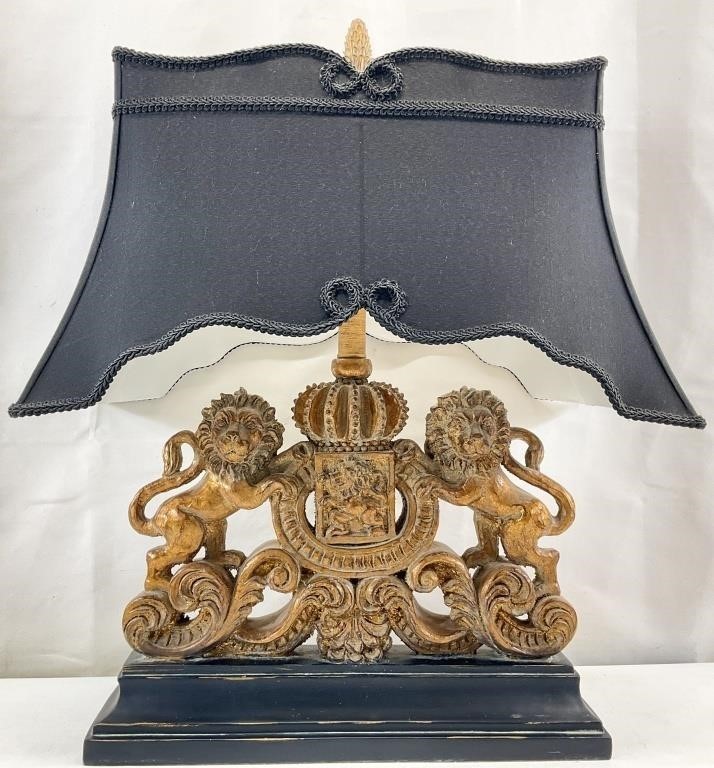 Horchow Lion Lamp VINTAGE Hollywood Regency/Neoclassical design. Made in ITALY