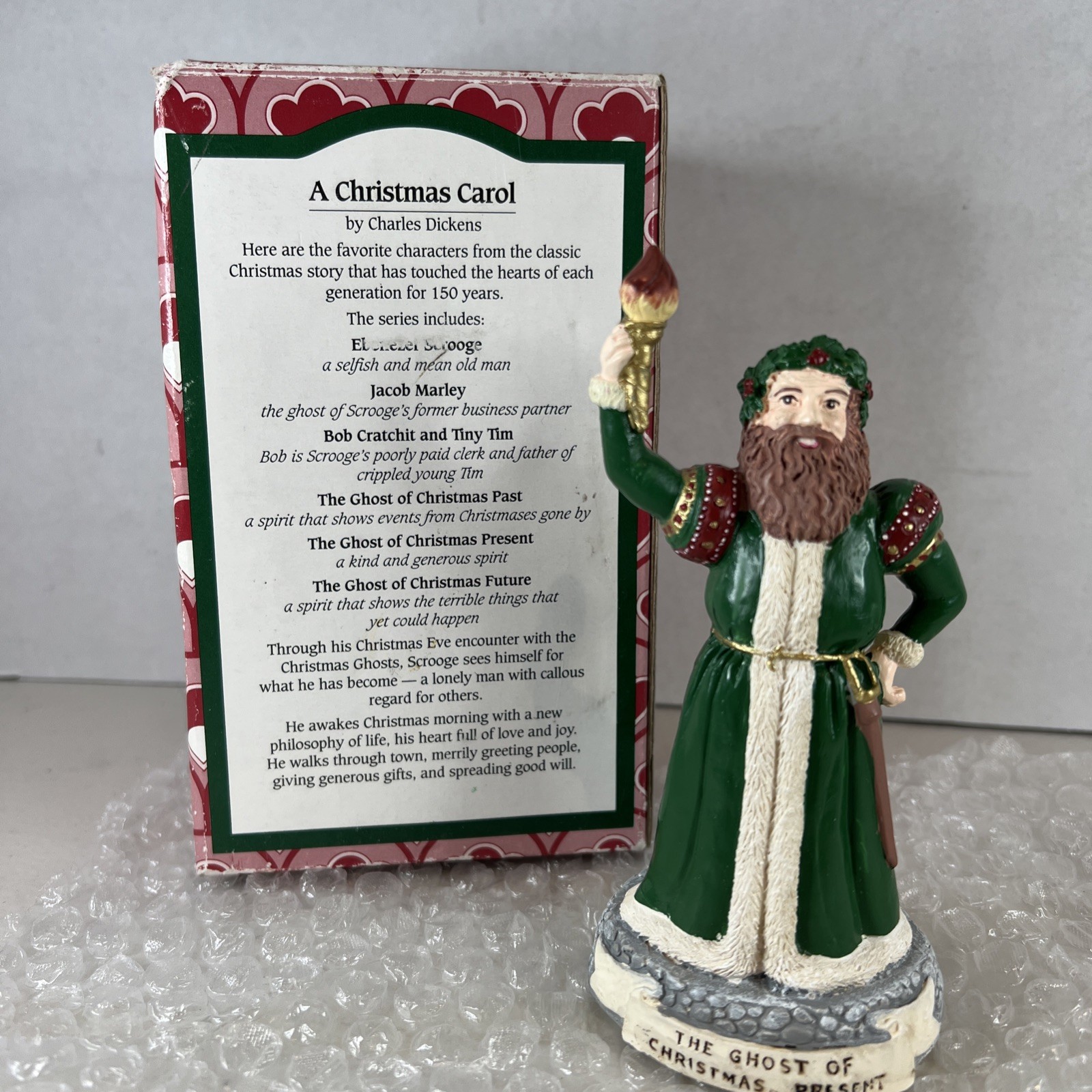 Vintage 1993 Novelino A Christmas Carol The Ghost of Christmas Present Figurine. Vintage 1993 Novelino A Christmas Carol The Ghost of Christmas Present Figurine.