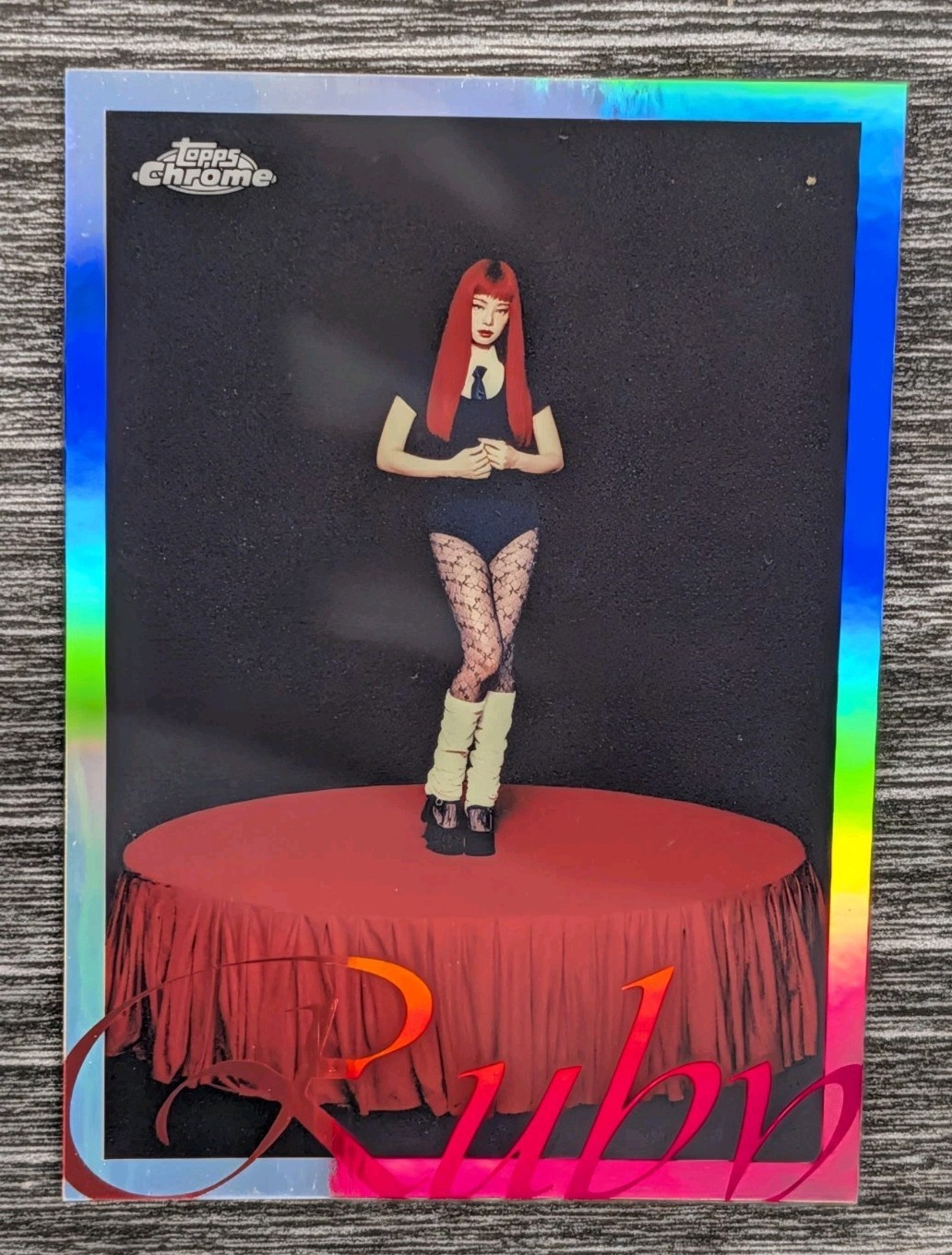 2026 Topps Jennie x Topps Stage Ruby RSP1 Refractor KPOP Trading Card RSP 2026 Topps Jennie x Topps Stage Ruby RSP1 Refractor KPOP Trading Card RSP