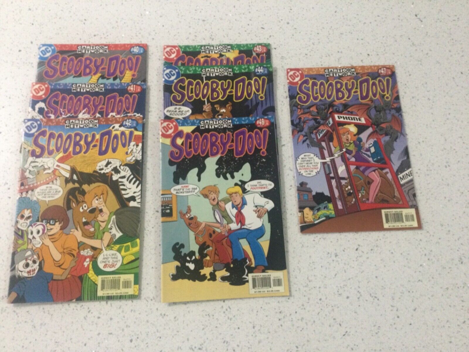 LOT OF 7 DC Comics Cartoon Network Scooby-Doo #40-44,47,49Comics Good to Very Gd