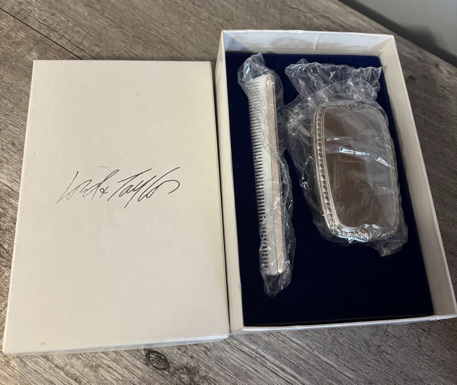 Vintage Lord & Taylor Vanity Grooming Set Silver Tone Brush Comb (Sealed & New)