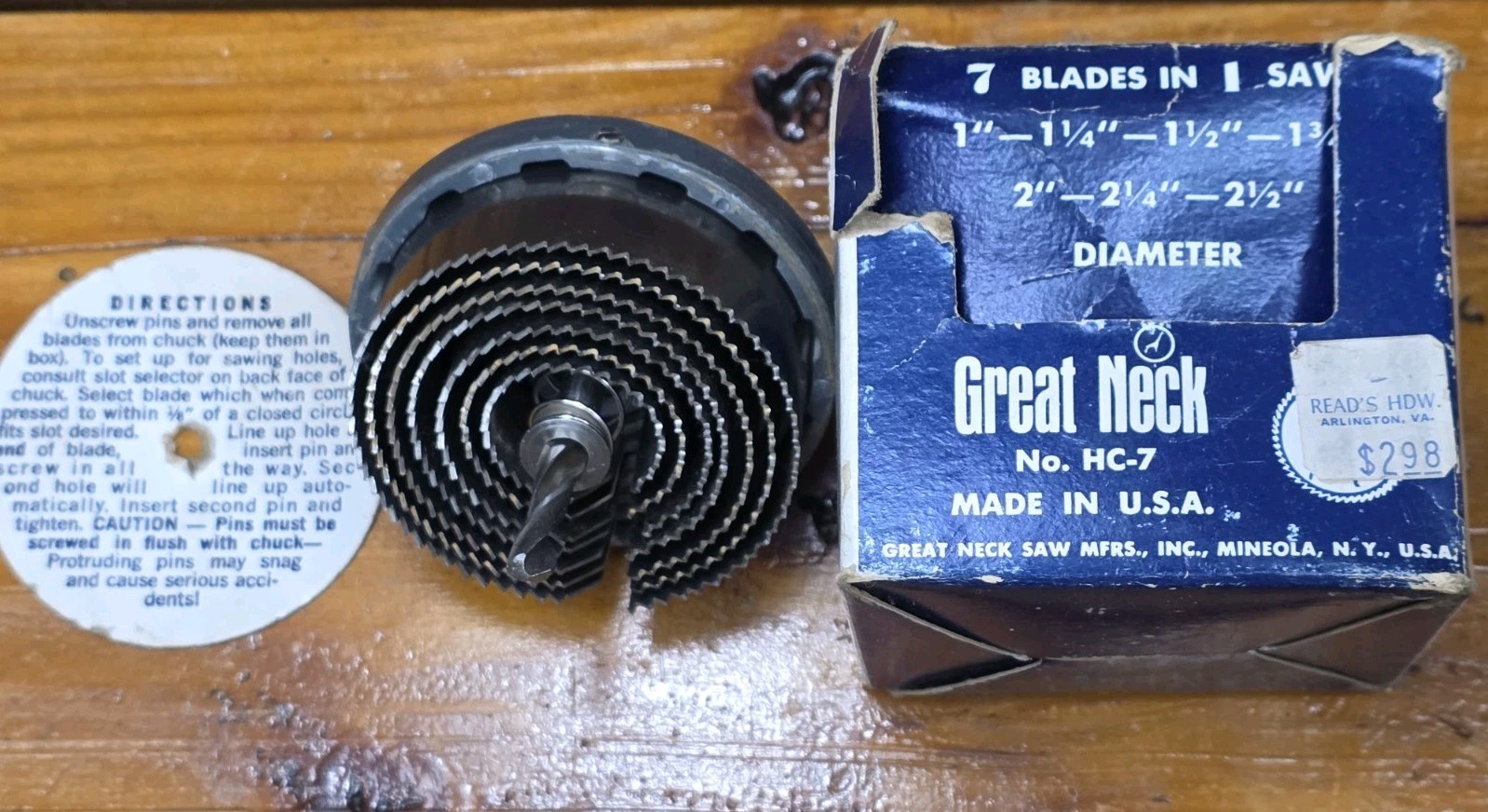 Vintage Great Neck HC-7 Hole Saw 1\