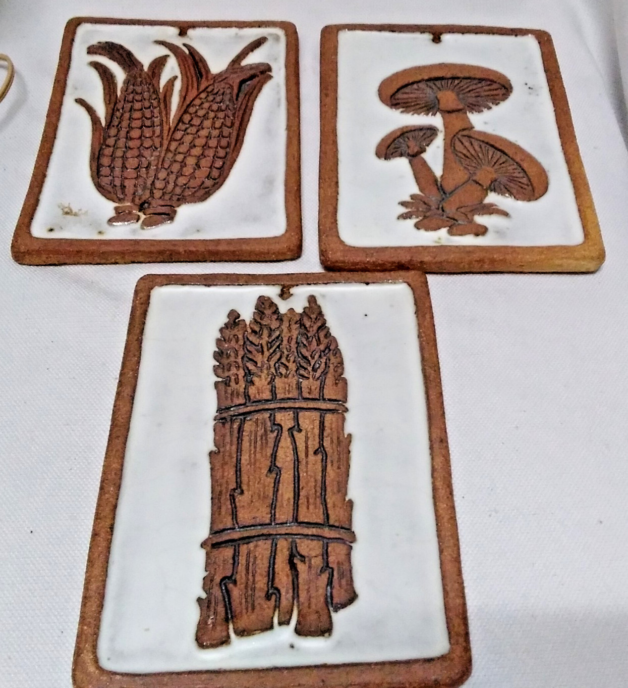 3 Victoria Littlejohn Plaques Ceramic Mid Century Modern EAMES Era