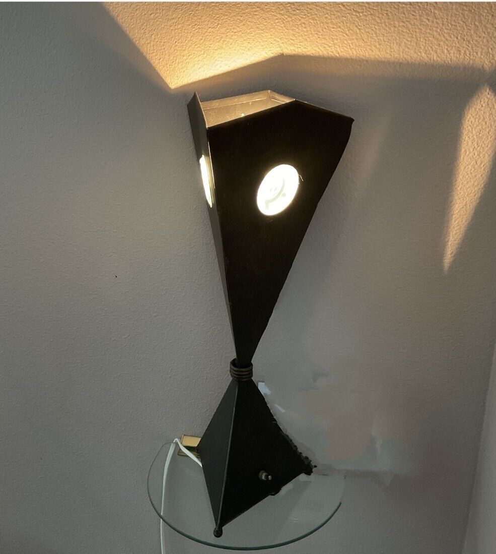 Unique Geometric Metal Table Lamp.                              22 inches