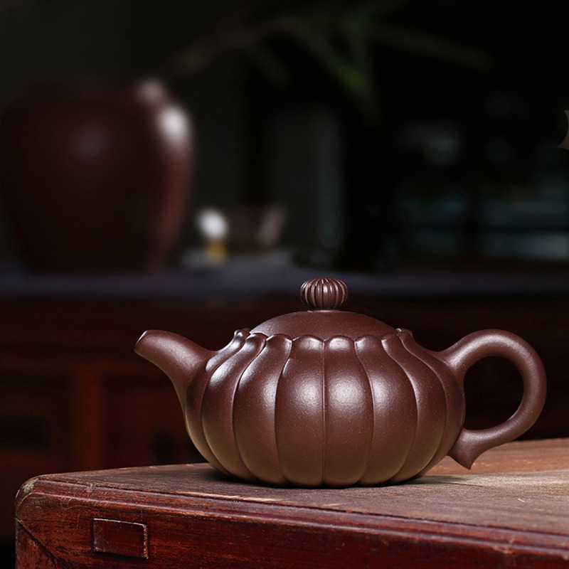 200ml Tea Pot Marked Real Yixing Zisha Purple Grit Full Handmade Master Pot